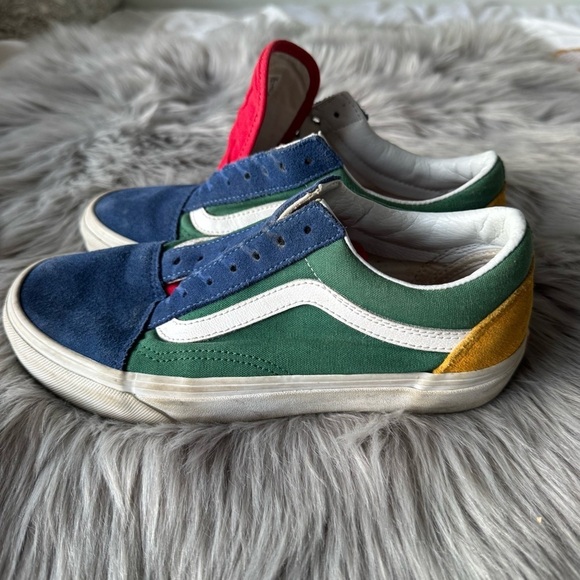 Vans Old Skool Yacht Club Color Block Blue Green Yellow Red - Picture 1 of 8